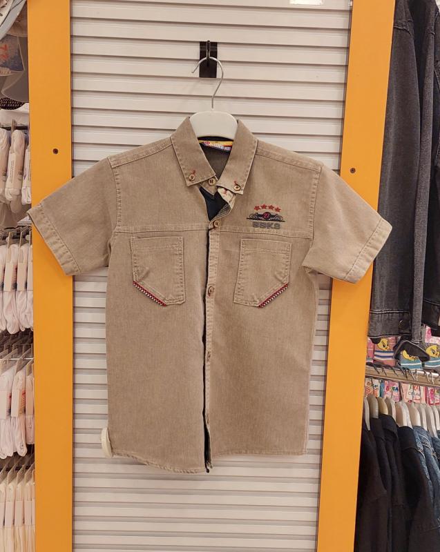 BOBİKS Kids 4004 BBKS Tekli Erkek Çocuk Kot Gömlek