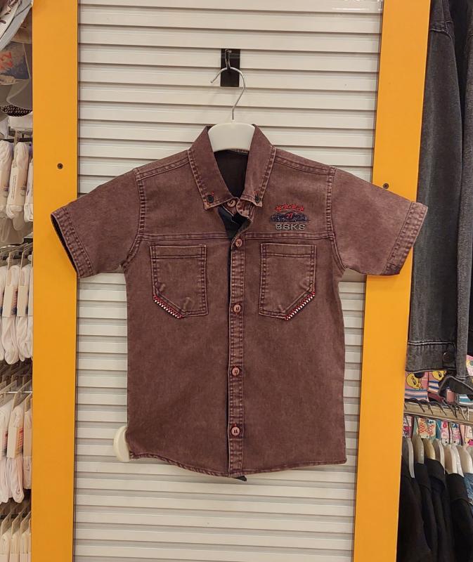 BOBİKS Kids 4004 BBKS Tekli Erkek Çocuk Kot Gömlek