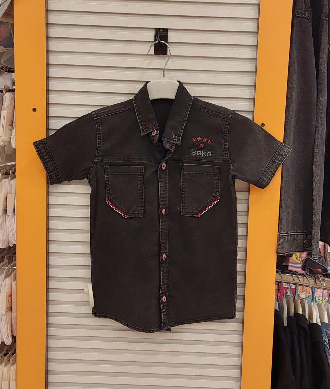 BOBİKS Kids 4004 BBKS Tekli Erkek Çocuk Kot Gömlek