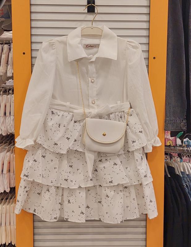 ENFETTO Kids 3324 Kız Çocuk Çantalı Elbise
