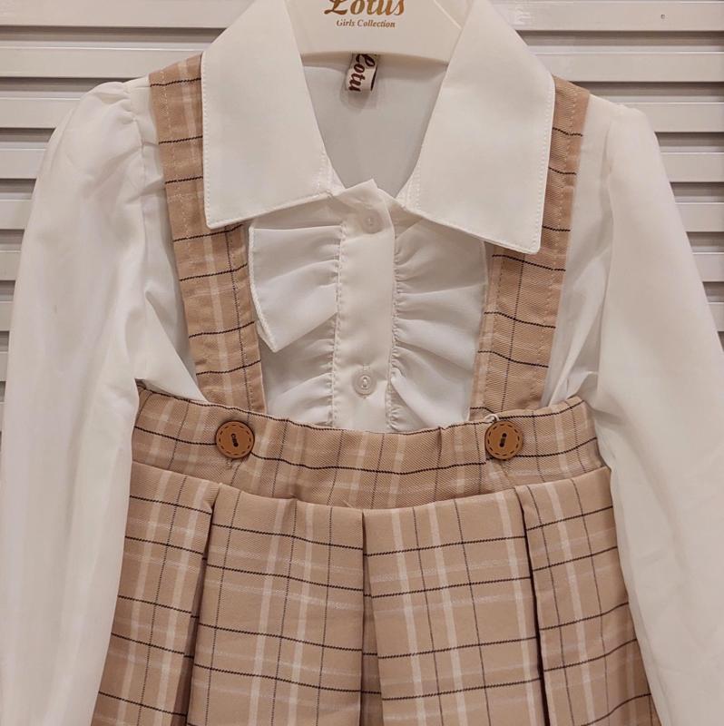 ENFETTO Kids 2327 Kız Çocuk Gömlekli Elbise