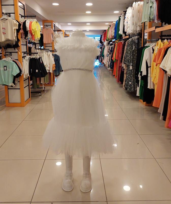 DAİSY GİRLS 2224 Fırfırlı Düşük Omuz Çocuk Abiye