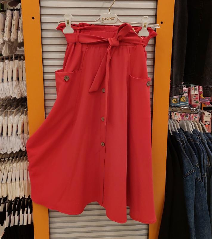 PULCINO Kids 23302 Kız Çocuk Cepli Düğmeli Etek