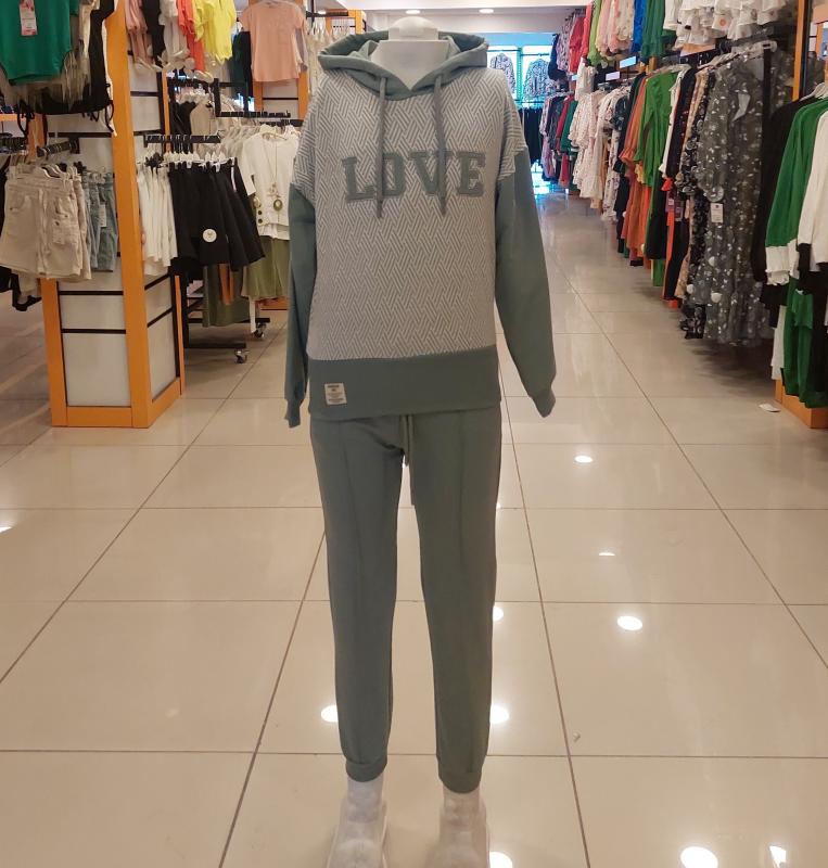 YAVRUCAK 7919 Love Kız Çocuk Lastikli Kapşonlu 2li Takım