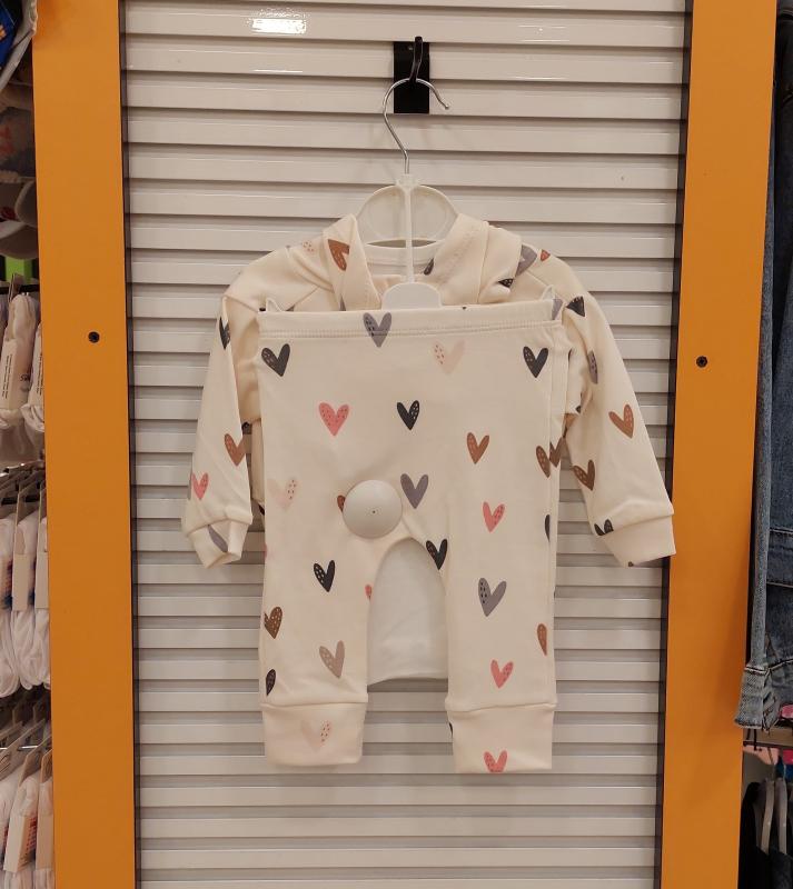 ESYA Baby 9001 Kız Bebek Zıbınlı Kalpli 3lü Takım