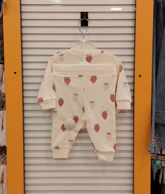 ESYA Baby 7012 Kız Bebek Çilekli 3lü Takım
