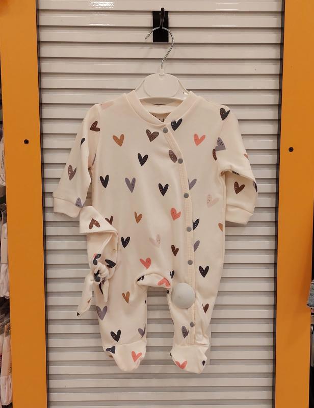 ESYA BABY 1001 Bebek Şapkalı Patikli Tulum