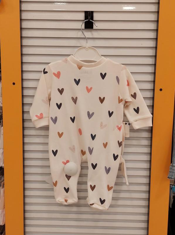 ESYA BABY 1001 Bebek Şapkalı Patikli Tulum