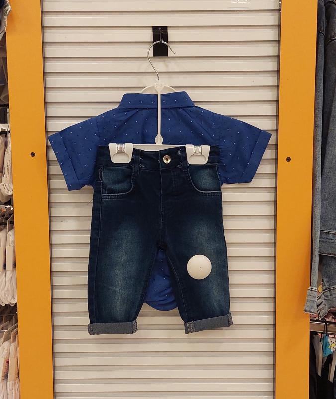 ORYEDA Kids 2441 Erkek Bebek Gömlek Zıbınlı 2li Takım