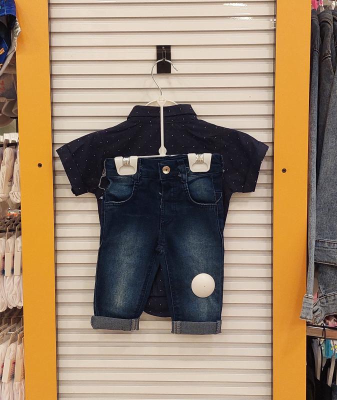 ORYEDA Kids 2441 Erkek Bebek Gömlek Zıbınlı 2li Takım
