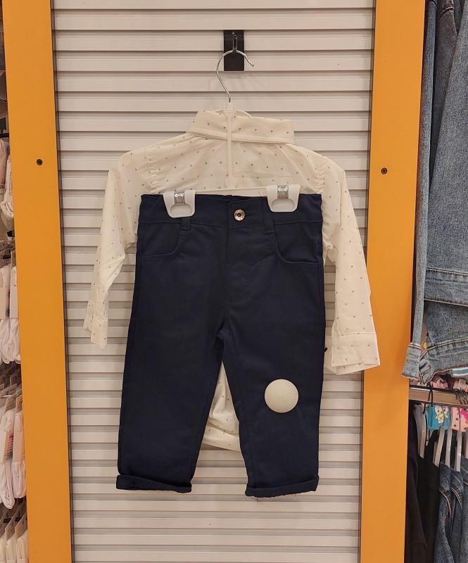 ORYEDA Kids 2430 Erkek Bebek Nakışlı Gömlekli 2li Takım