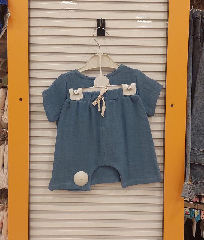 BBX BABY 1504 Erkek Bebek Müslin 2li Takım