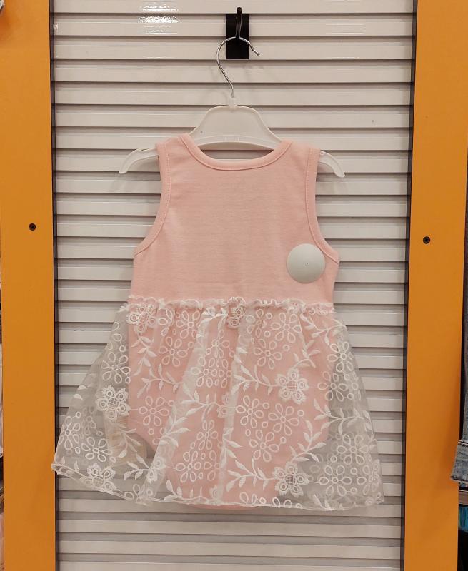 PLN Baby 3528 Kız Bebek Dantelli Elbise