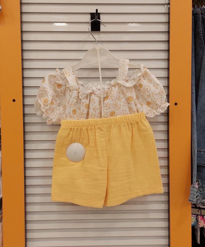 DANDİNİ Kids 6072 Kız Bebek Müslin 2li Takım