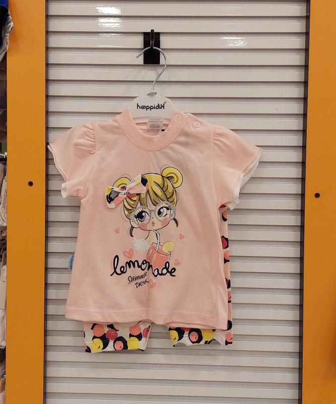 HOPPİDİK Kids 2235 Kız Bebek Sarı Saçlı Şortlu Takım