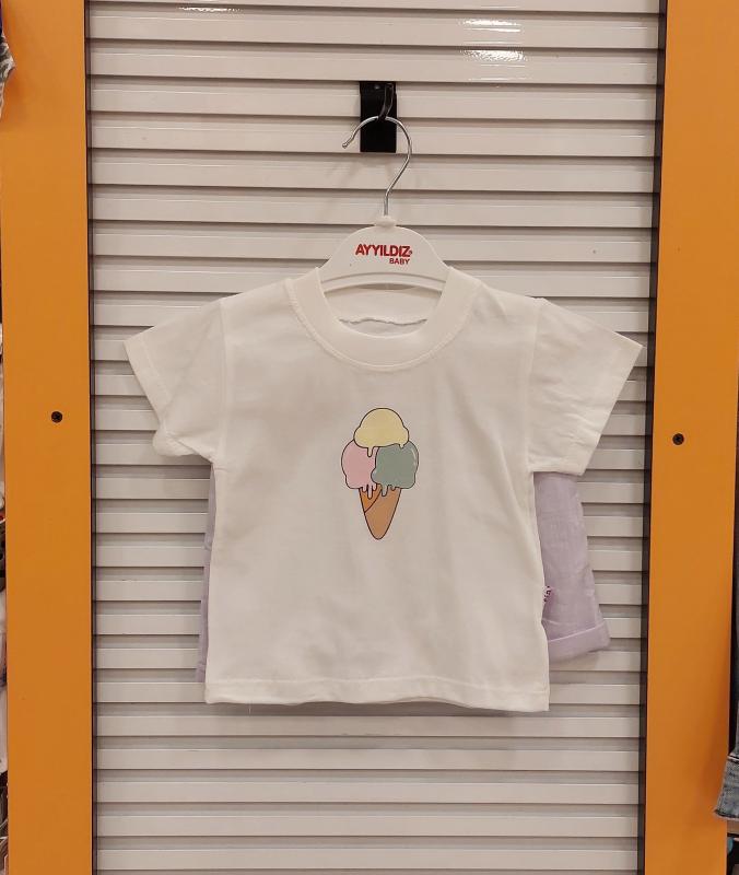 AYYILDIZ Kids 2271 Kız Bebek Dondurmalı 2li Takım