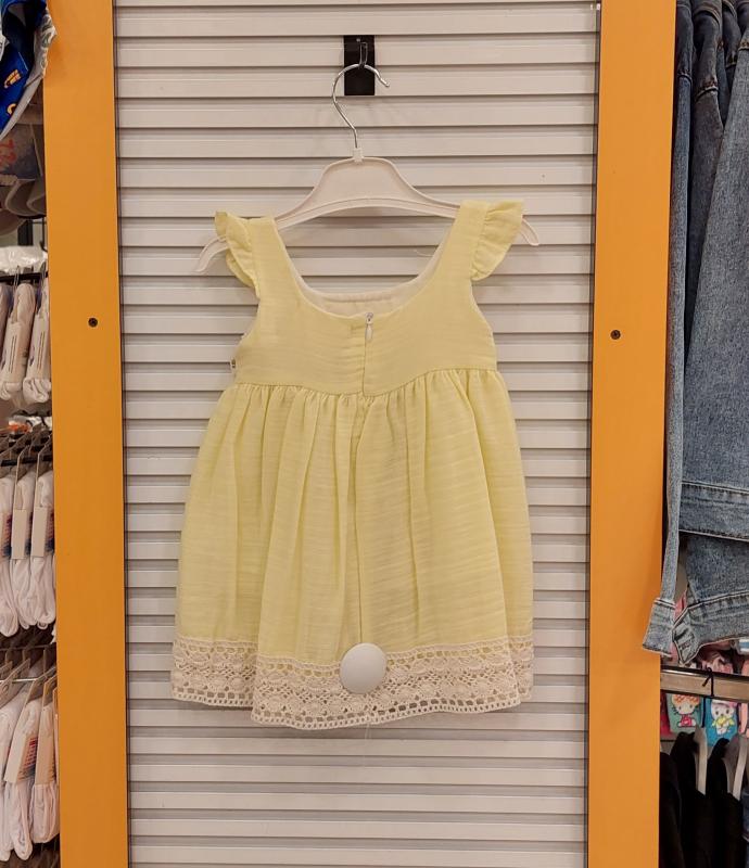 HİPPIL Baby 6056 Kız Bebek Tavşanlı Müslin Elbise