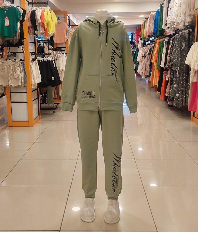 YU-KO Kids 6006 Whatever Kız Çocuk 2li Kapşonlu Takım