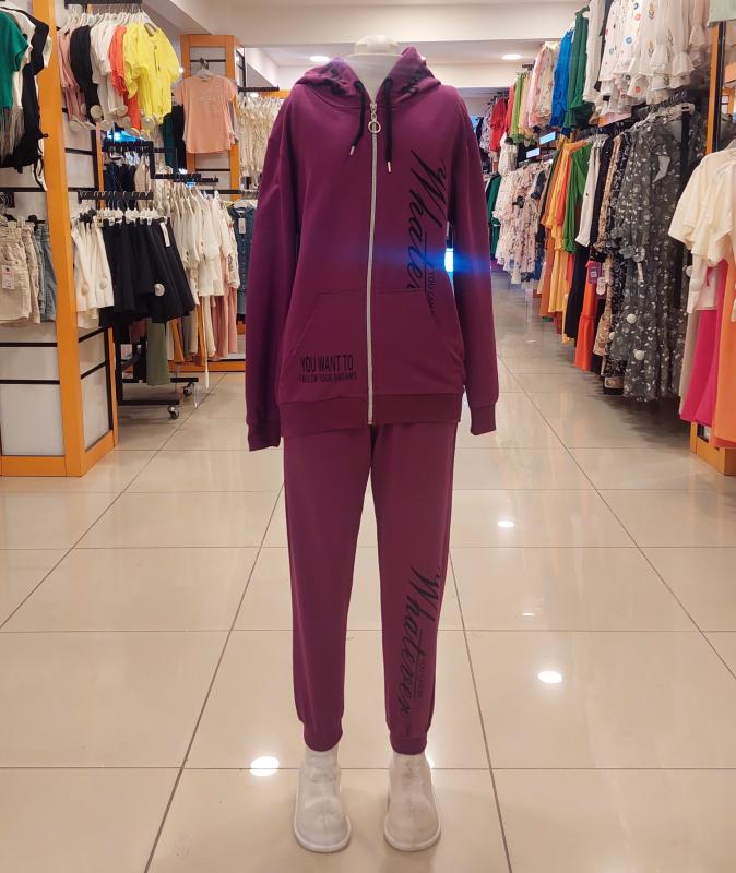 YU-KO Kids 6006 Whatever Kız Çocuk 2li Kapşonlu Takım