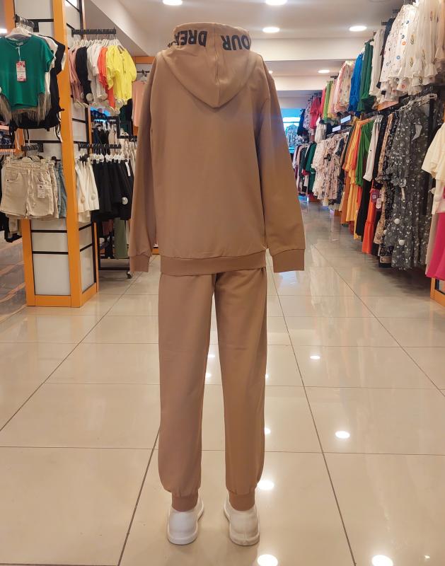 YU-KO Kids 6006 Whatever Kız Çocuk 2li Kapşonlu Takım