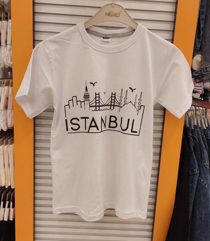 TOPRAK Kids 008 Erkek Çocuk İSTANBUL Baskılı Tişört