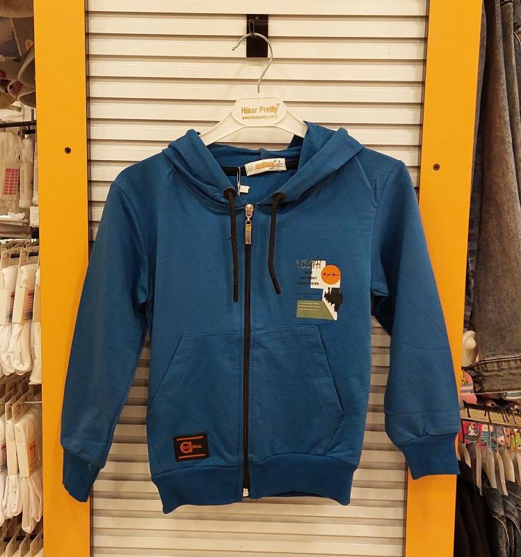 AMİRAL Kids 1521 Erkek Çocuk Kapşonlu Fermuarlı Sweat