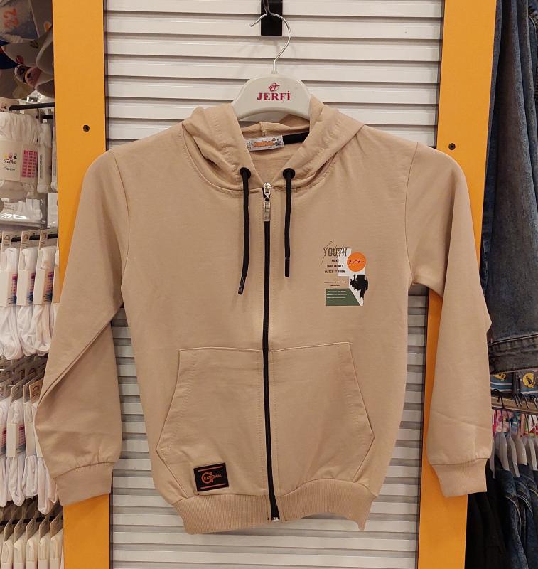 AMİRAL Kids 1522 Erkek Çocuk Kapşonlu Fermuarlı Sweat