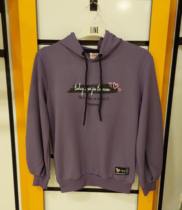KBT GİRLS 6081 Kız Çocuk Kapşonlu Sweat