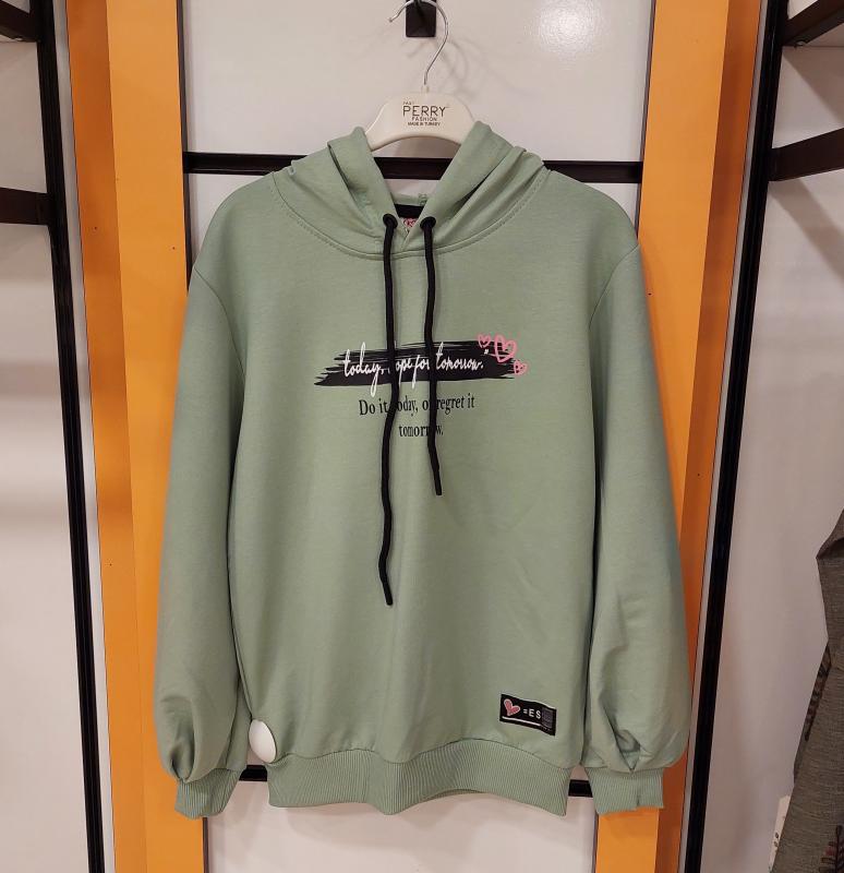 KBT GİRLS 6081 Kız Çocuk Kapşonlu Sweat