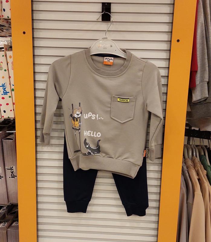 YAVRUCAK Kids M-1021 Ups Hello Erkek Çocuk 2li TAKIM