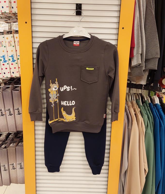 YAVRUCAK Kids M-1021 Ups Hello Erkek Çocuk 2li TAKIM