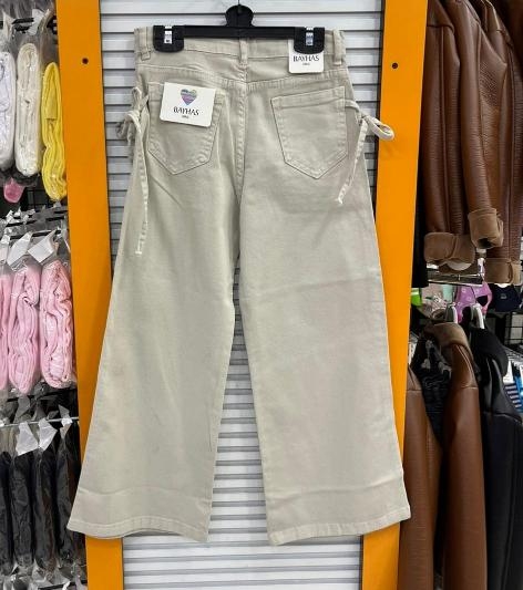 BAYHAS%20Kids%2024823%20Kız%20Çocuk%20Beli%20İpli%20Düz%20Geniş%20Paça%20Pantolon