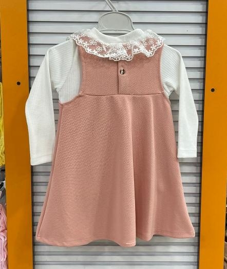 CİCİMİX Kids 6243 Kız Çocuk Scuba Badi Jileli 2li Elbise Takım
