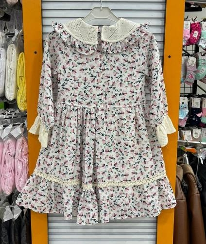 SONÖZ Kids 1112 Kız Çocuk Triko Yakalı Elbise