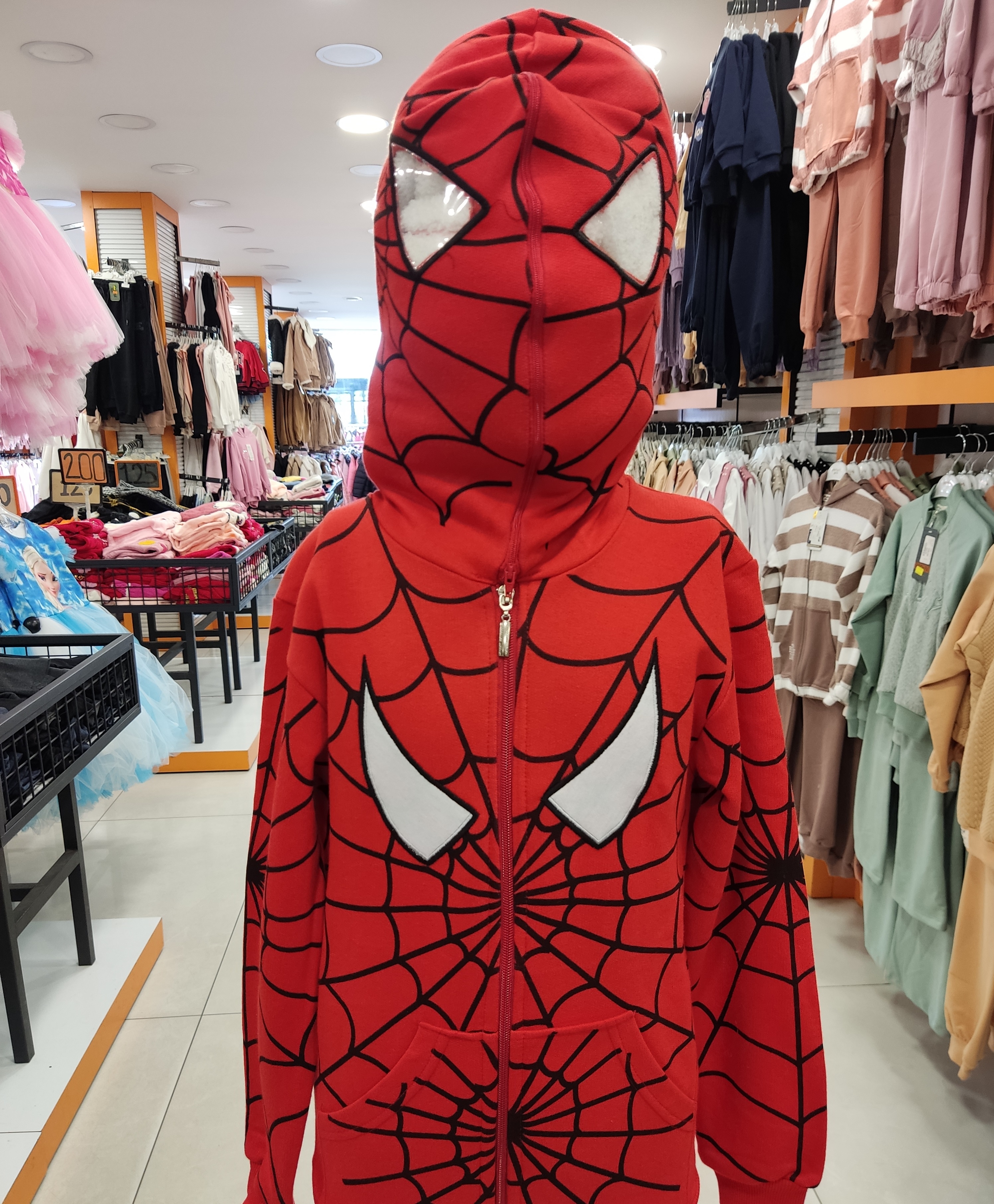 Örümcek%20Adam%20Kıyafeti%20Spiderman%20Kostüm%20Kapşonlu%20Uzun%20Kollu%20Spiderman