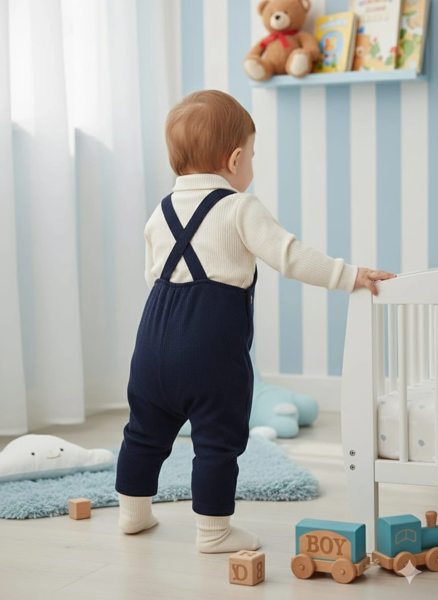 GÖZDE Kids 1008 Bebek Ayıcık Yakalı Bahçıvan Takım