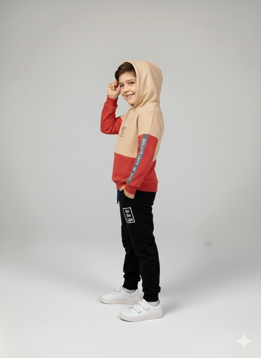 RİMİNİ Kids 6072 Be The Light Erkek Çocuk Kapşonlu 2li Takım