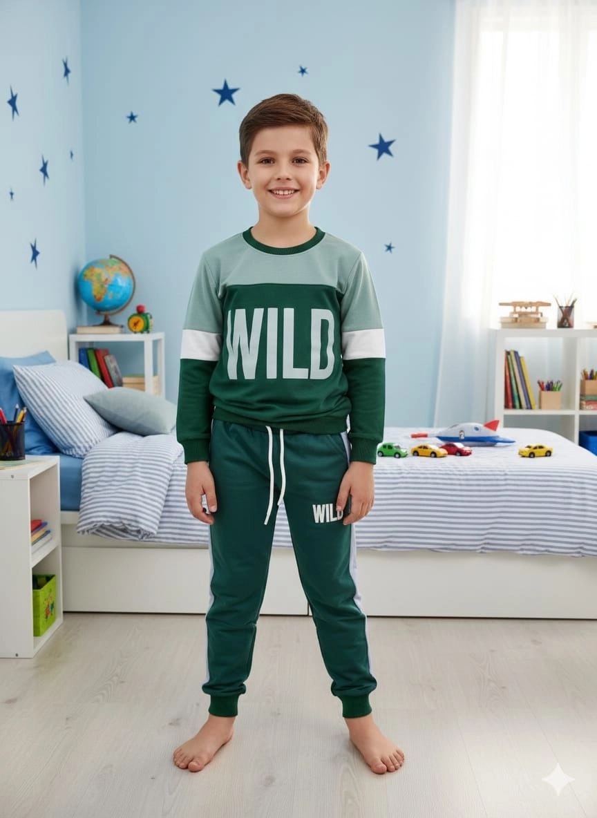 Lusana Unisex Alt Üst Takım Penye Takım Eşofman Pijama Takım