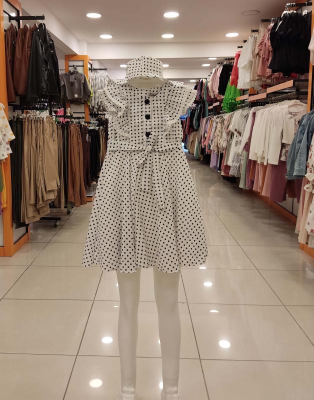 ENFETTO Kids 3212-3153 Kız Çocuk Şapkalı Elbise