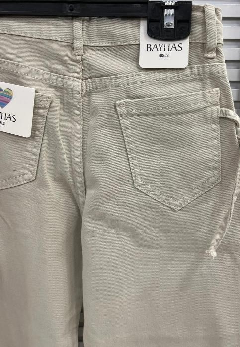 BAYHAS%20Kids%2024823%20Kız%20Çocuk%20Beli%20İpli%20Düz%20Geniş%20Paça%20Pantolon