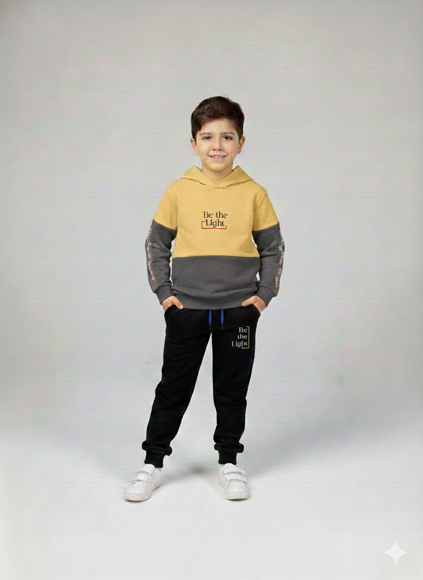 RİMİNİ Kids 6072 Be The Light Erkek Çocuk Kapşonlu 2li Takım