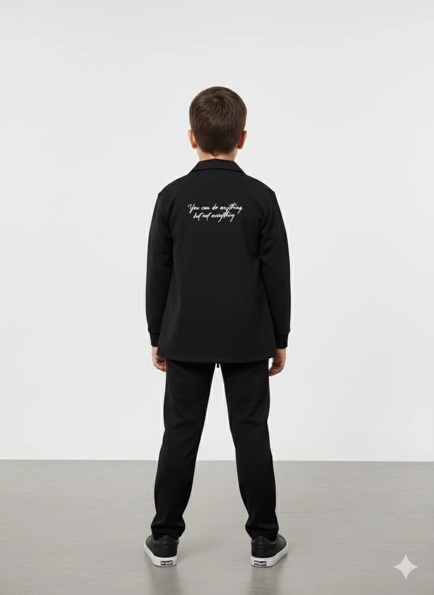 BARKOD Kids 90055 Erkek Çocuk Jogger Ceket Penye Pantolon 3lü Takım