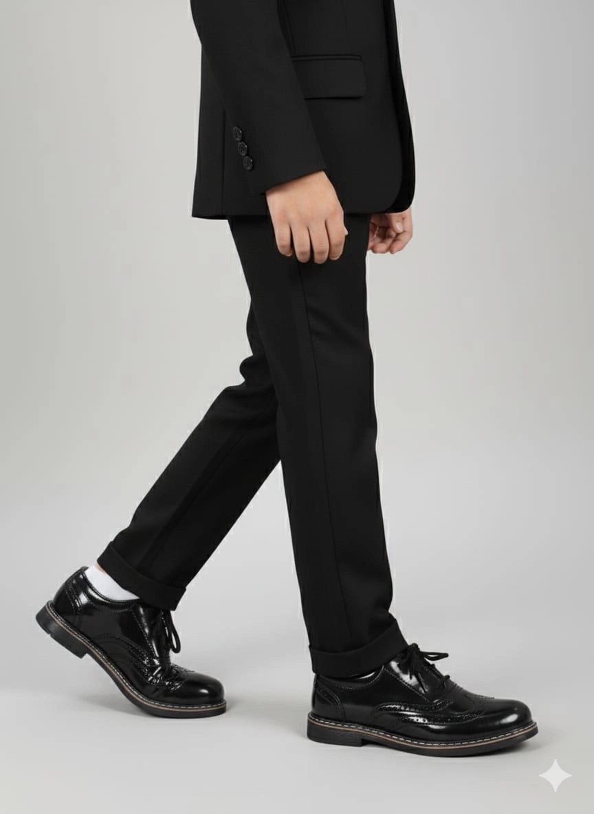 Wolter 00102 Erkek Çocuk Düz Parlak Bağcıklı Kundura Ayakkabı