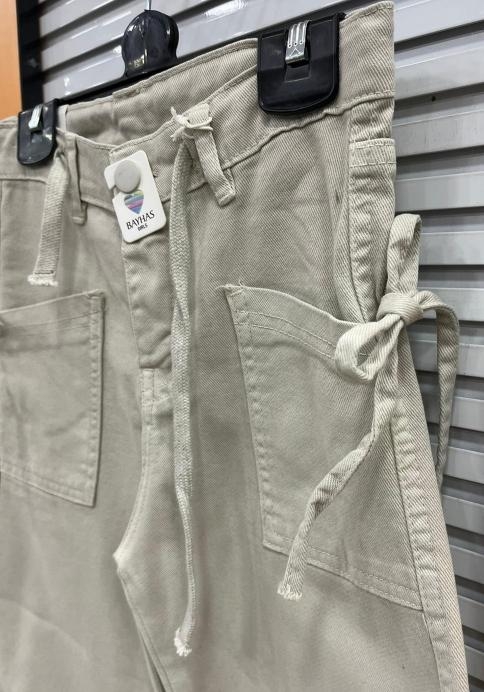 BAYHAS%20Kids%2024823%20Kız%20Çocuk%20Beli%20İpli%20Düz%20Geniş%20Paça%20Pantolon
