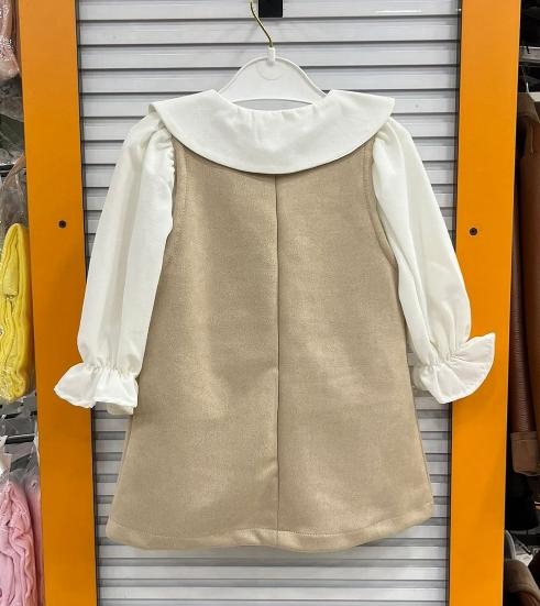 LADY GOLD Kids 6156 Kız Çocuk Lüx Tavşanlı 2li Elbise Takım
