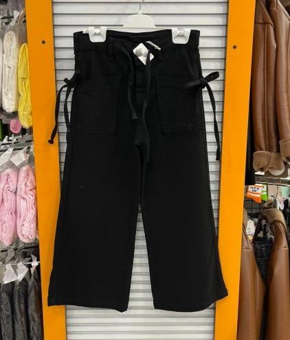 BAYHAS Kids 24823 Kız Çocuk Beli İpli Düz Geniş Paça Pantolon