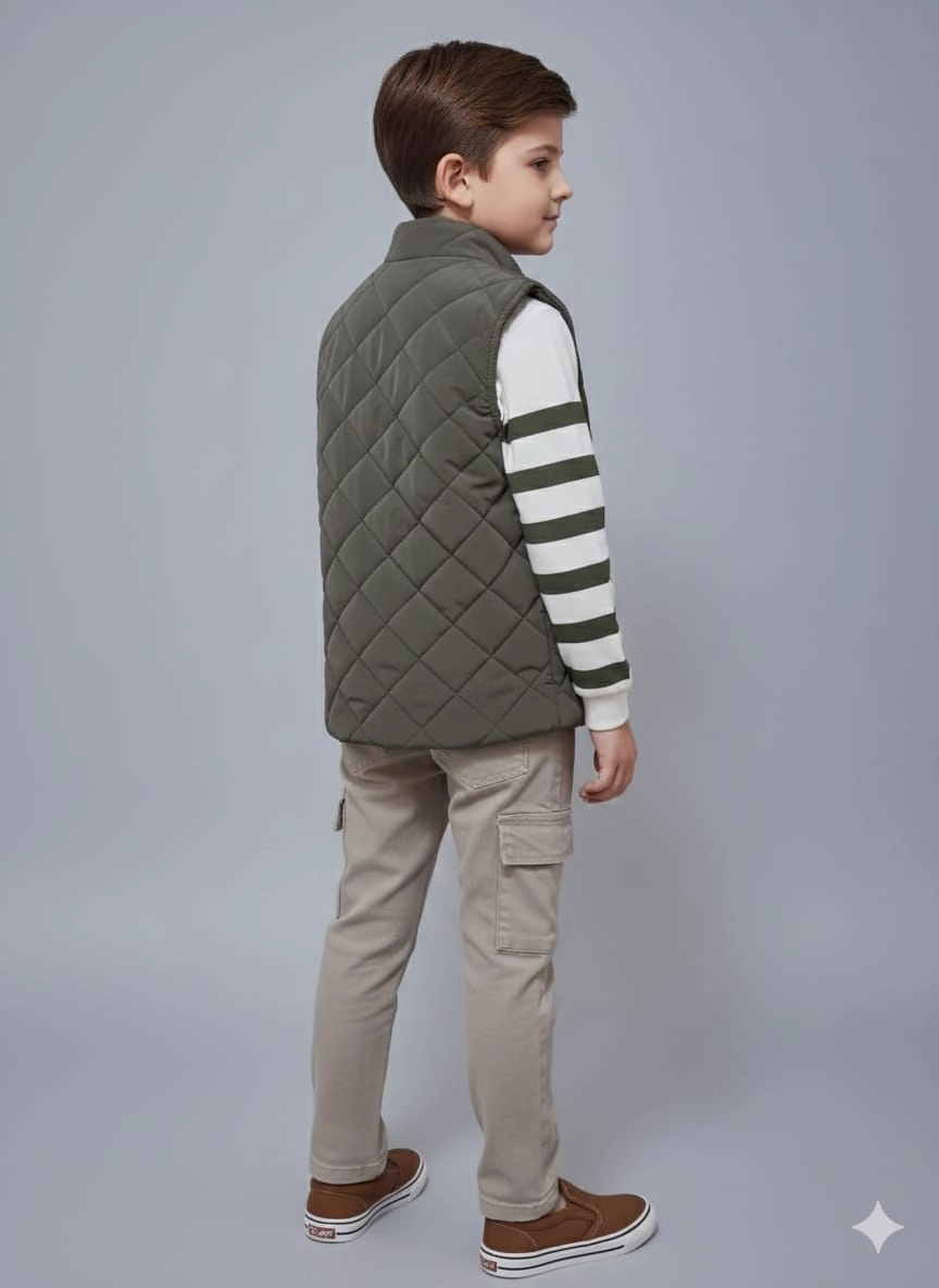 ERCAN Kids 7196 Yelek Triko Pantolon 3lü Takım