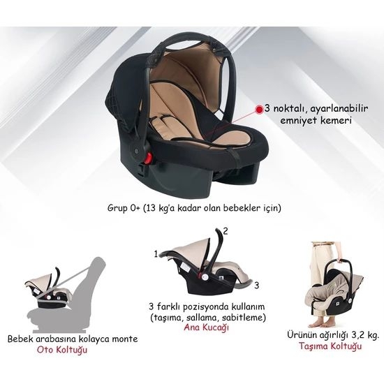 Joell Truva 1712 Travel Sistem Bebek Arabası