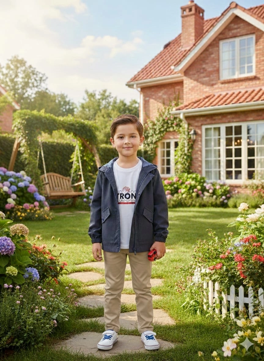 TINY MEN Kids 25280 Strong Yağmurluk Penye Pantolon 3lü Takım