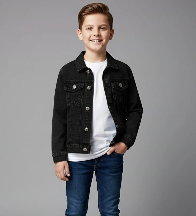 SERCİNO Kids 99783 KIZ-ERKEK Pamuklu Kot Ceket